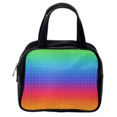 Plaid Rainbow Retina Green Purple Red Yellow Classic Handbags (one Side)