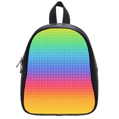 Plaid Rainbow Retina Green Purple Red Yellow School Bags (small)  by Mariart