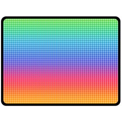 Plaid Rainbow Retina Green Purple Red Yellow Fleece Blanket (large)  by Mariart