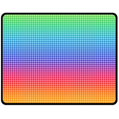 Plaid Rainbow Retina Green Purple Red Yellow Fleece Blanket (medium)  by Mariart