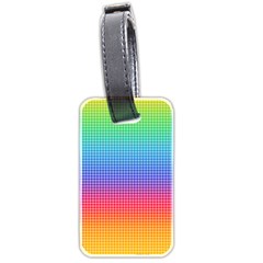 Plaid Rainbow Retina Green Purple Red Yellow Luggage Tags (two Sides) by Mariart