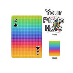 Plaid Rainbow Retina Green Purple Red Yellow Playing Cards 54 (mini)  by Mariart