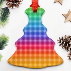 Plaid Rainbow Retina Green Purple Red Yellow Ornament (christmas Tree)  by Mariart