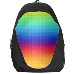 Plaid Rainbow Retina Green Purple Red Yellow Backpack Bag by Mariart