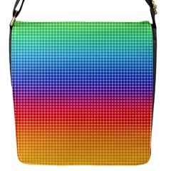 Plaid Rainbow Retina Green Purple Red Yellow Flap Messenger Bag (s) by Mariart