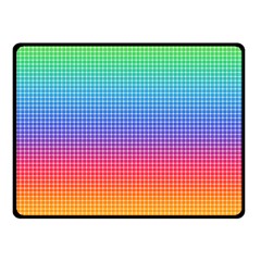 Plaid Rainbow Retina Green Purple Red Yellow Double Sided Fleece Blanket (small)  by Mariart