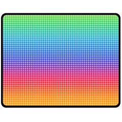 Plaid Rainbow Retina Green Purple Red Yellow Double Sided Fleece Blanket (medium)  by Mariart