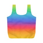 Plaid Rainbow Retina Green Purple Red Yellow Full Print Recycle Bags (M)  Front