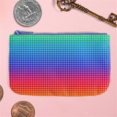 Plaid Rainbow Retina Green Purple Red Yellow Large Coin Purse