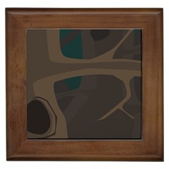 Tree Jungle Brown Green Framed Tiles