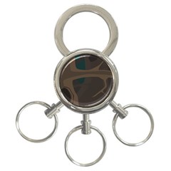 Tree Jungle Brown Green 3-ring Key Chains by Mariart