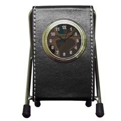 Tree Jungle Brown Green Pen Holder Desk Clocks by Mariart