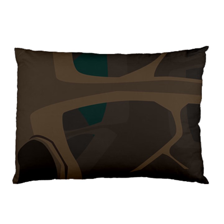 Tree Jungle Brown Green Pillow Case