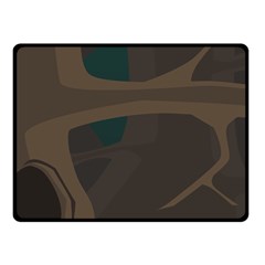 Tree Jungle Brown Green Fleece Blanket (small)