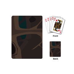 Tree Jungle Brown Green Playing Cards (mini)  by Mariart