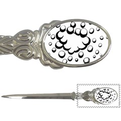 Splash Bubble Black White Polka Circle Letter Openers