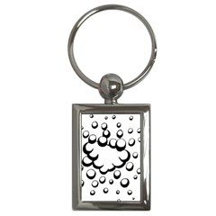 Splash Bubble Black White Polka Circle Key Chains (rectangle)  by Mariart