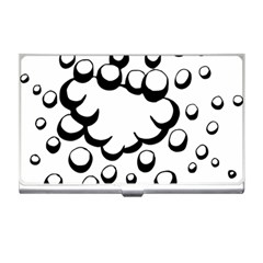 Splash Bubble Black White Polka Circle Business Card Holders by Mariart