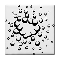 Splash Bubble Black White Polka Circle Face Towel by Mariart