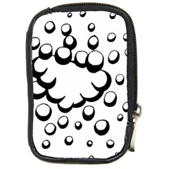 Splash Bubble Black White Polka Circle Compact Camera Cases