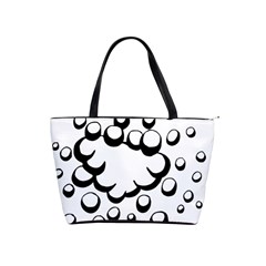 Splash Bubble Black White Polka Circle Shoulder Handbags by Mariart