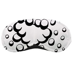 Splash Bubble Black White Polka Circle Sleeping Masks by Mariart