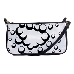 Splash Bubble Black White Polka Circle Shoulder Clutch Bags by Mariart