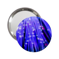 Neon Light Line Vertical Blue 2 25  Handbag Mirrors by Mariart