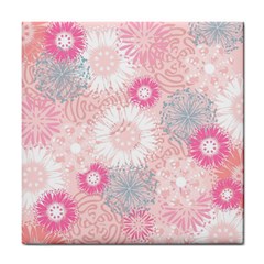 Scrapbook Paper Iridoby Flower Floral Sunflower Rose Tile Coasters by Mariart