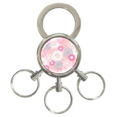 Scrapbook Paper Iridoby Flower Floral Sunflower Rose 3-ring Key Chains by Mariart