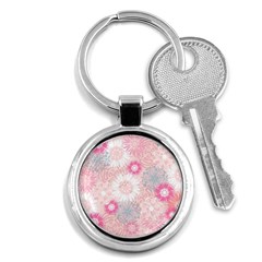 Scrapbook Paper Iridoby Flower Floral Sunflower Rose Key Chains (round) 