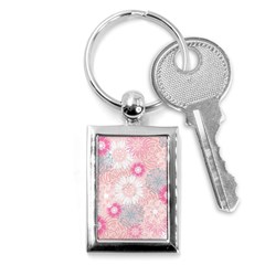 Scrapbook Paper Iridoby Flower Floral Sunflower Rose Key Chains (rectangle) 