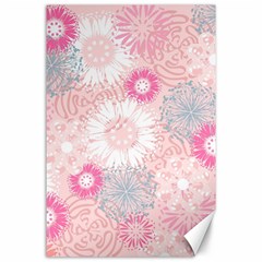 Scrapbook Paper Iridoby Flower Floral Sunflower Rose Canvas 24  X 36  by Mariart