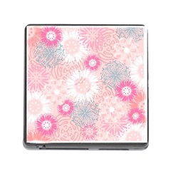 Scrapbook Paper Iridoby Flower Floral Sunflower Rose Memory Card Reader (square) by Mariart