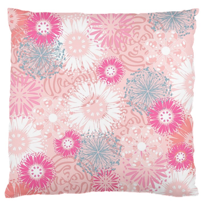 Scrapbook Paper Iridoby Flower Floral Sunflower Rose Large Flano Cushion Case (Two Sides)