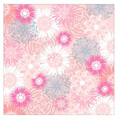 Scrapbook Paper Iridoby Flower Floral Sunflower Rose Large Satin Scarf (square)