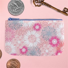 Scrapbook Paper Iridoby Flower Floral Sunflower Rose Large Coin Purse