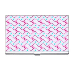 Squiggle Red Blue Milk Glass Waves Chevron Wave Pink Business Card Holders by Mariart