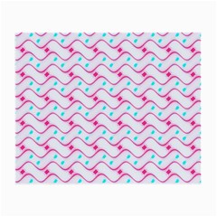 Squiggle Red Blue Milk Glass Waves Chevron Wave Pink Small Glasses Cloth (2-side) by Mariart