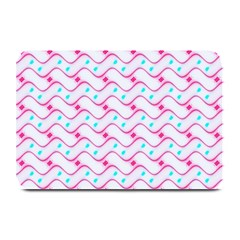 Squiggle Red Blue Milk Glass Waves Chevron Wave Pink Plate Mats by Mariart