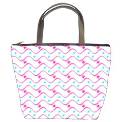 Squiggle Red Blue Milk Glass Waves Chevron Wave Pink Bucket Bags by Mariart