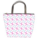 Squiggle Red Blue Milk Glass Waves Chevron Wave Pink Bucket Bags Front