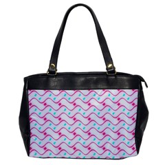 Squiggle Red Blue Milk Glass Waves Chevron Wave Pink Office Handbags