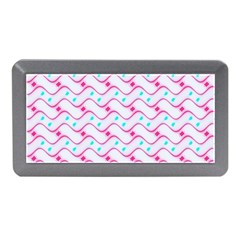 Squiggle Red Blue Milk Glass Waves Chevron Wave Pink Memory Card Reader (mini) by Mariart