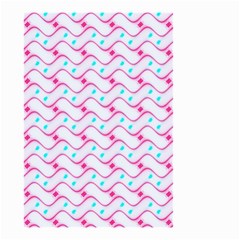 Squiggle Red Blue Milk Glass Waves Chevron Wave Pink Small Garden Flag (two Sides) by Mariart