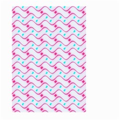 Squiggle Red Blue Milk Glass Waves Chevron Wave Pink Large Garden Flag (two Sides) by Mariart