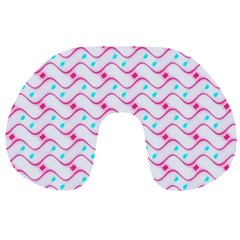 Squiggle Red Blue Milk Glass Waves Chevron Wave Pink Travel Neck Pillows by Mariart