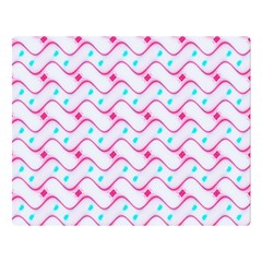 Squiggle Red Blue Milk Glass Waves Chevron Wave Pink Double Sided Flano Blanket (large)  by Mariart