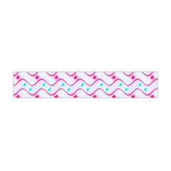 Squiggle Red Blue Milk Glass Waves Chevron Wave Pink Flano Scarf (mini) by Mariart