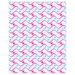 Squiggle Red Blue Milk Glass Waves Chevron Wave Pink Drawstring Bag (small) by Mariart